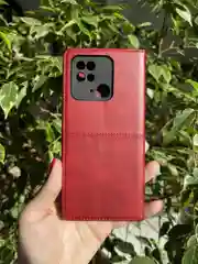 Красный чехол книжка elitcase для Xiaomi Redmi 10C и Poco C40 / Редми 10С и Поко С40