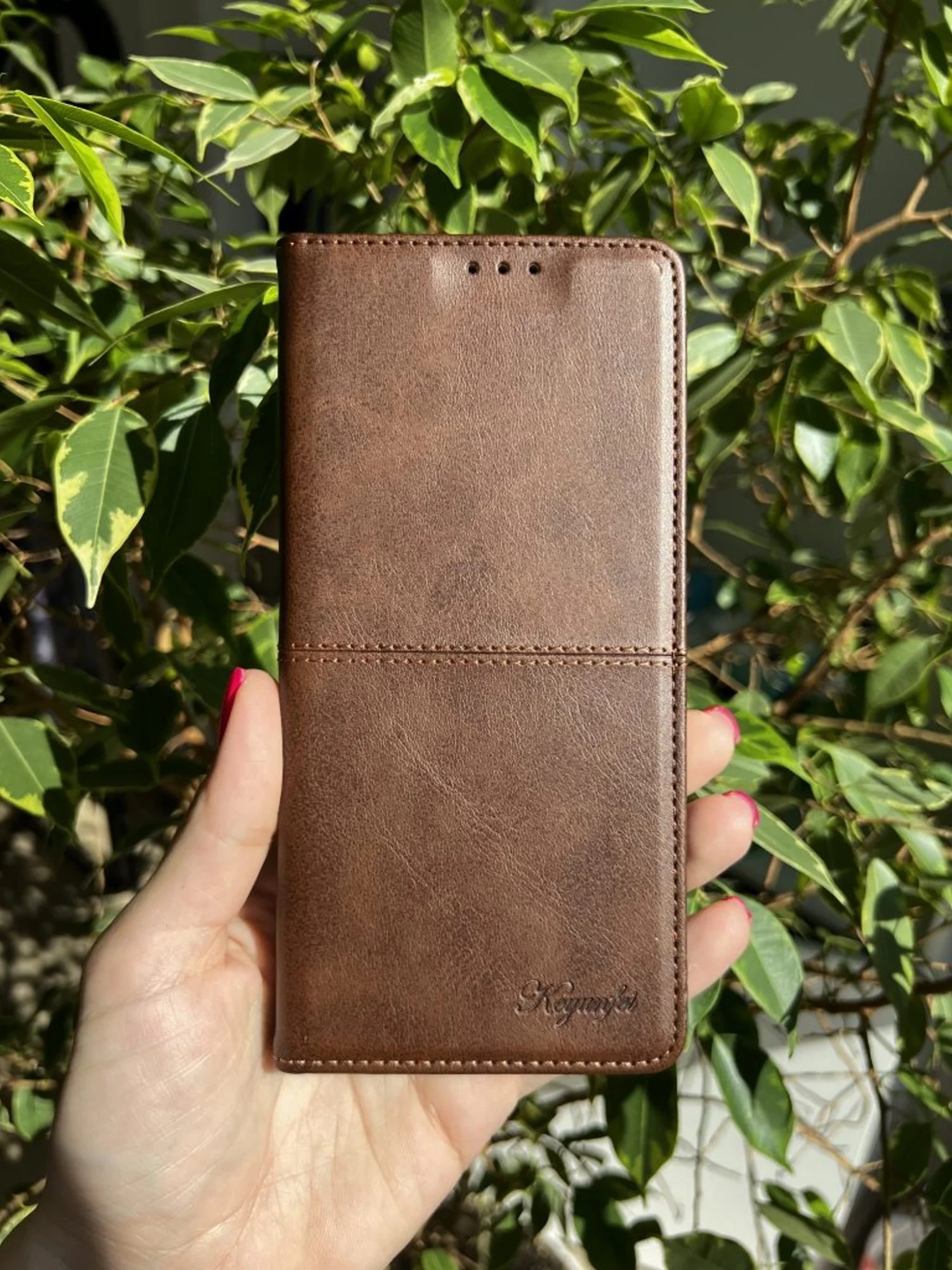Тёмно-коричневый чехол книжка elitcase для Xiaomi Redmi 10C и Poco C40 / Редми 10С и Поко С40