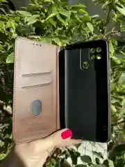 Тёмно-коричневый чехол книжка elitcase для Xiaomi Redmi 10C и Poco C40 / Редми 10С и Поко С40