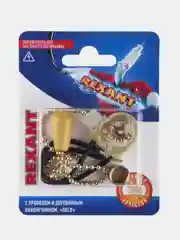 Выключатель для настенного светильника REXANT Gold, c проводом и деревянным наконечником