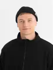 Черный кепка бейсболка без козырька докерка, докер, шапка бини