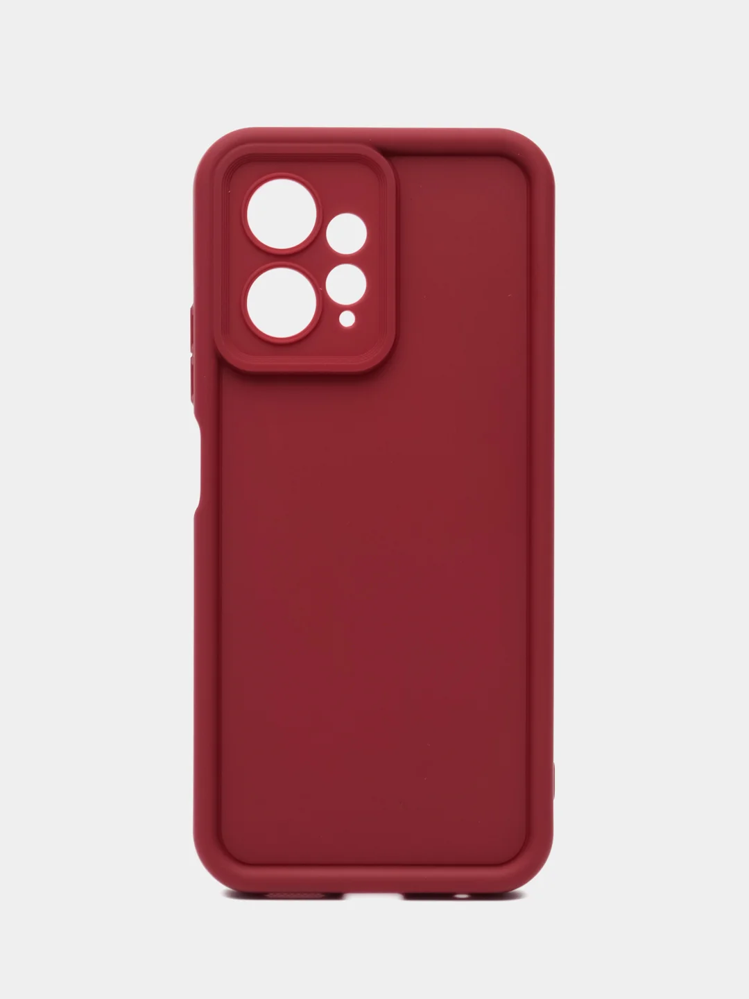 Бордовый чехол для Xiaomi Redmi Note 12 4G, Редми Нот 12 4 джи, противоударный, с бортиками