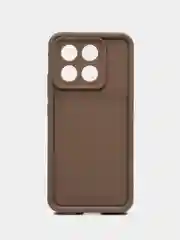 Коричневый чехол для Xiaomi Poco X6 Pro 5G (Поко Х6 Про) противоударный, с бортиками