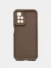 Коричневый чехол для Xiaomi Redmi 10 2022 4G (Сяоми Редми 10 4G), противоударный, с бортиками