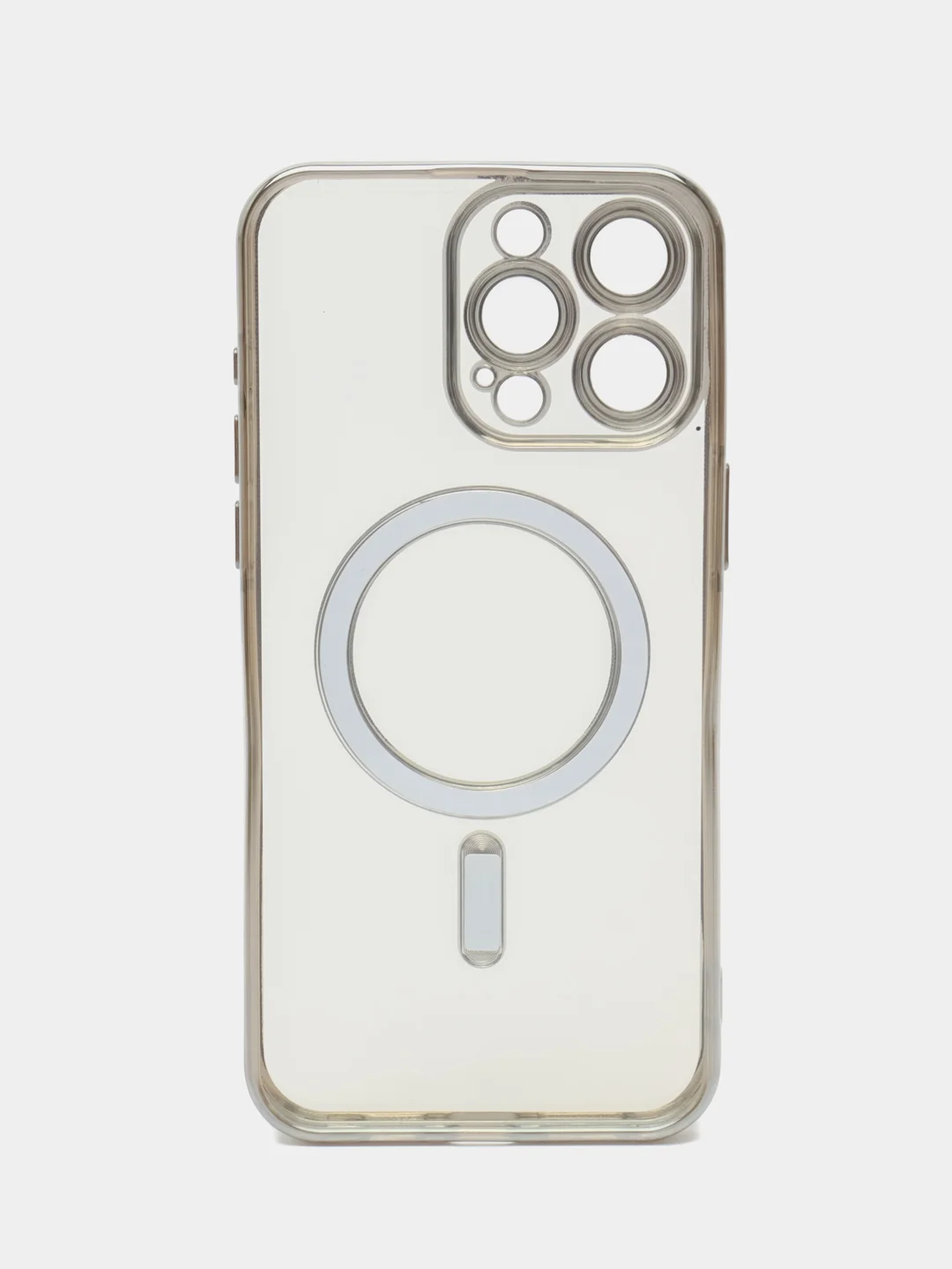 Серебряный чехол для iPhone 15ProMax, цвет серебро
