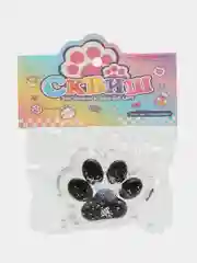 Игрушки антистресс сквиш лапка Кошачья/лапа котика цветная прозрачная,пончик мялка тянучка