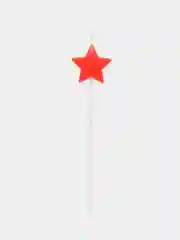 Красный свечи для торта  звездочки 4 шт