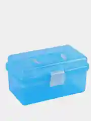 Голубой бьюти-кейс, контейнер для хранения   26x16.5x13.5см