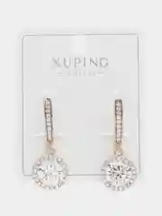 Золотой серьги Xuping гипоаллергенные, медицинский сплав