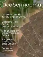 Льняные коврики для выращивания микрозелени 10 х 16 см