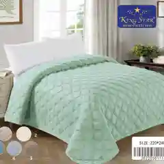 Салатовый покрывало на кровать (диван), размер - 240*260,Состав ткани - верх (велюр).низ-хлопок