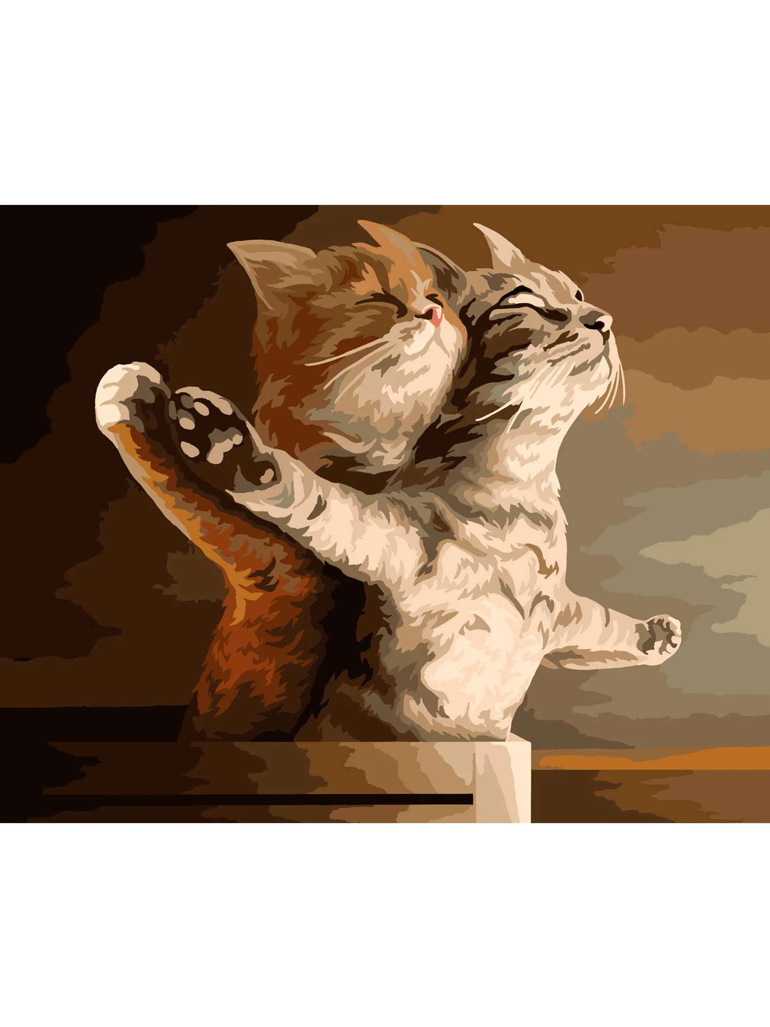 Кошачий Титаник Картина по номерам на холсте с подрамником 40х50 "Art on Canvas"