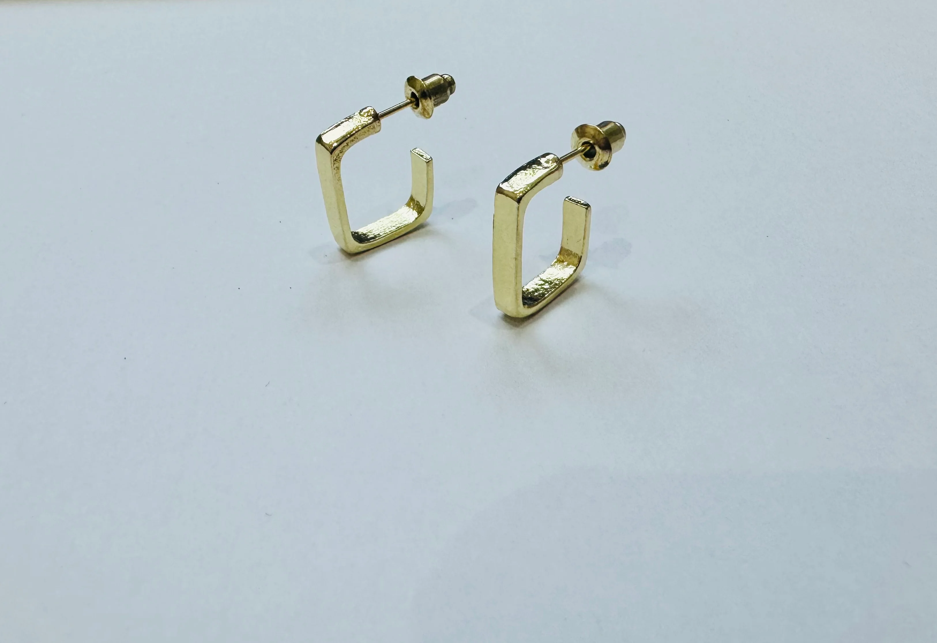 Серьги женские золото, серебро прямоугольные
