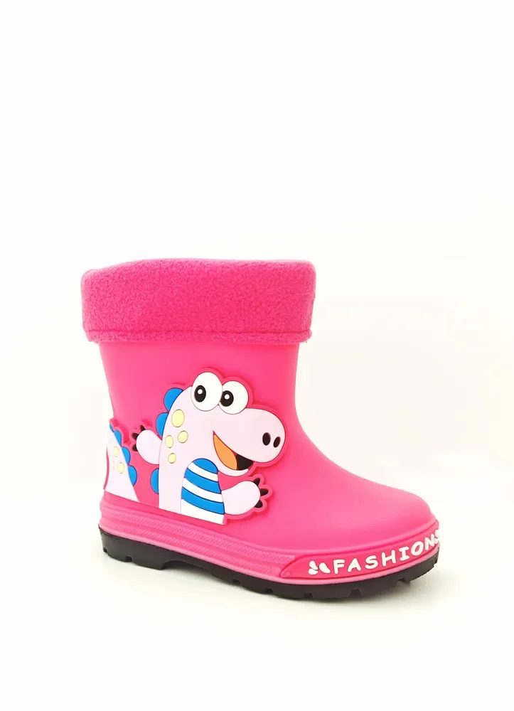 Розовый сапоги детские резиновые DINO BOOTS