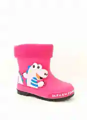 Розовый сапоги детские резиновые DINO BOOTS