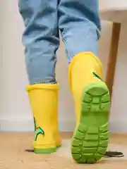 Желтый сапоги детские резиновые DINO BOOTS