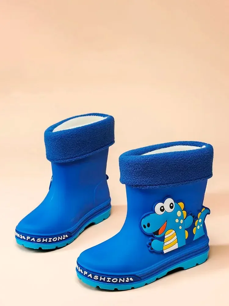 Синий сапоги детские резиновые DINO BOOTS