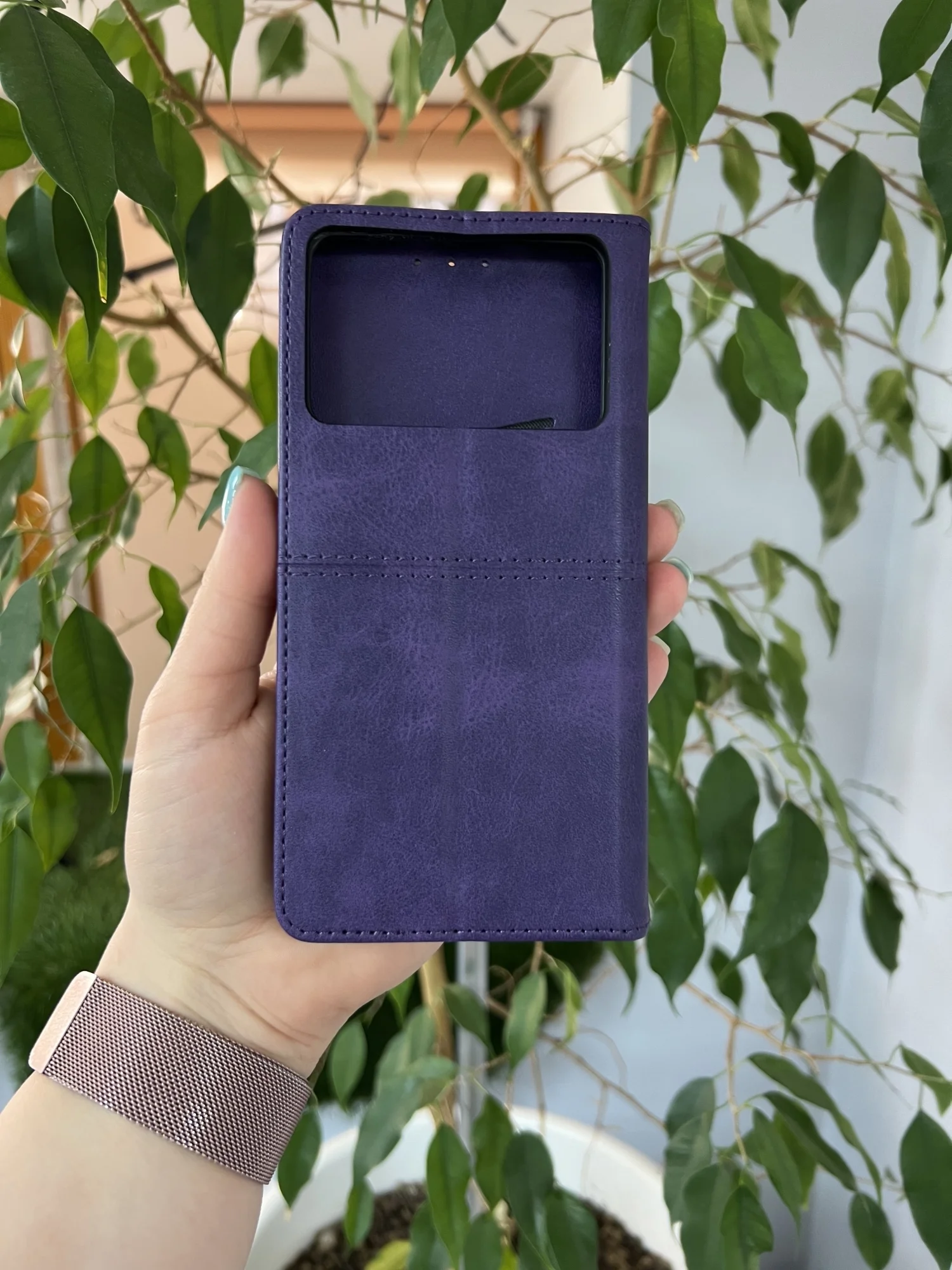 Фиолетовый чехол книжка elitcase для Xiaomi Poco X6 Pro 5G / Поко Х6 Про 5G