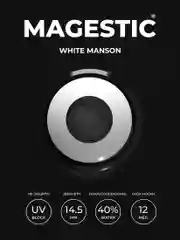 Цветные линзы для глаз Magestic Halloween, White Manson, белые, 1 пара, 12 месяцев, 0.00