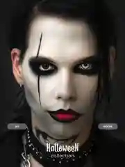 Цветные линзы для глаз Magestic Halloween, White Manson, белые, 1 пара, 12 месяцев, 0.00
