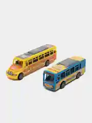 Синий набор игрушечных автобусов "SchoolBus", 2 шт, инерционный