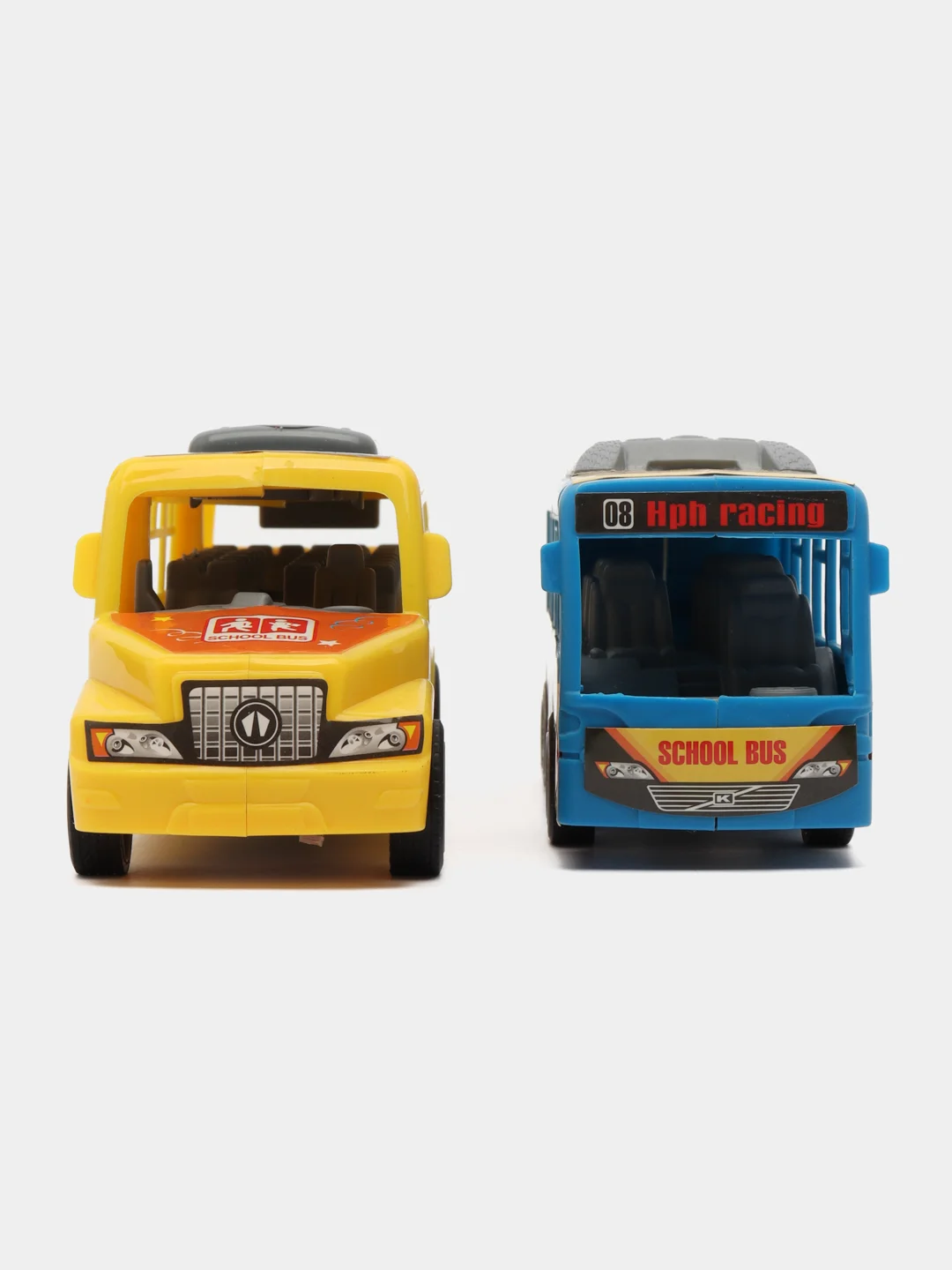 Синий набор игрушечных автобусов "SchoolBus", 2 шт, инерционный