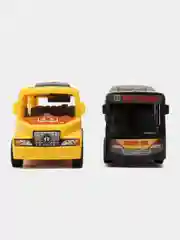 Черный набор игрушечных автобусов "SchoolBus", 2 шт, инерционный