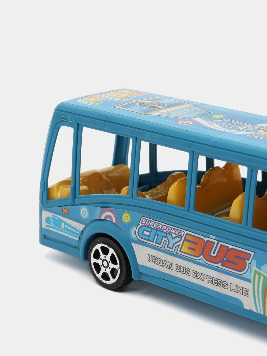 Светло-синий игрушечный автобус, инерционный "CityBus"