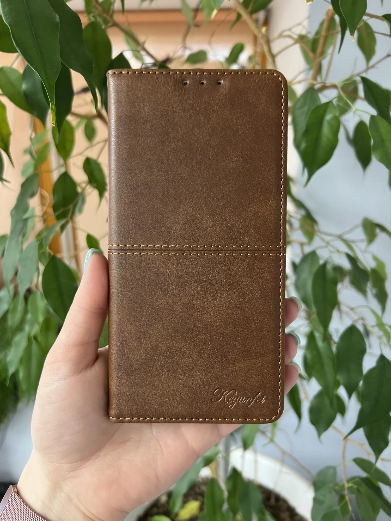 Тёмно-коричневый чехол книжка elitcase для Xiaomi Poco X6 5G / Поко Х6 5G