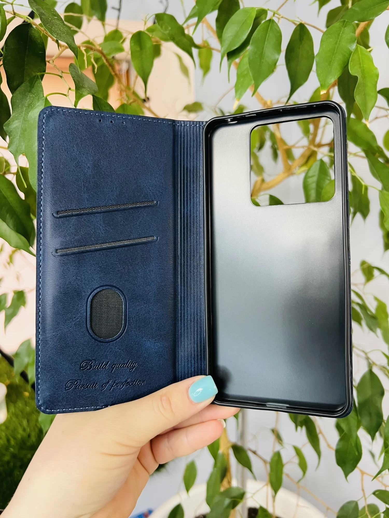 Синий чехол книжка elitcase для Xiaomi Poco X6 5G / Поко Х6 5G