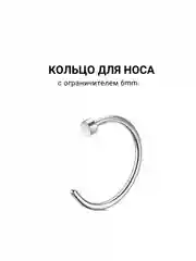 Кольцо для носа, 6, 8, 10mm  1штука