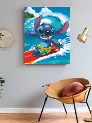 "Стич на волне" Картина по номерам на холсте с подрамником 40 х 50 "Art on Canvas"