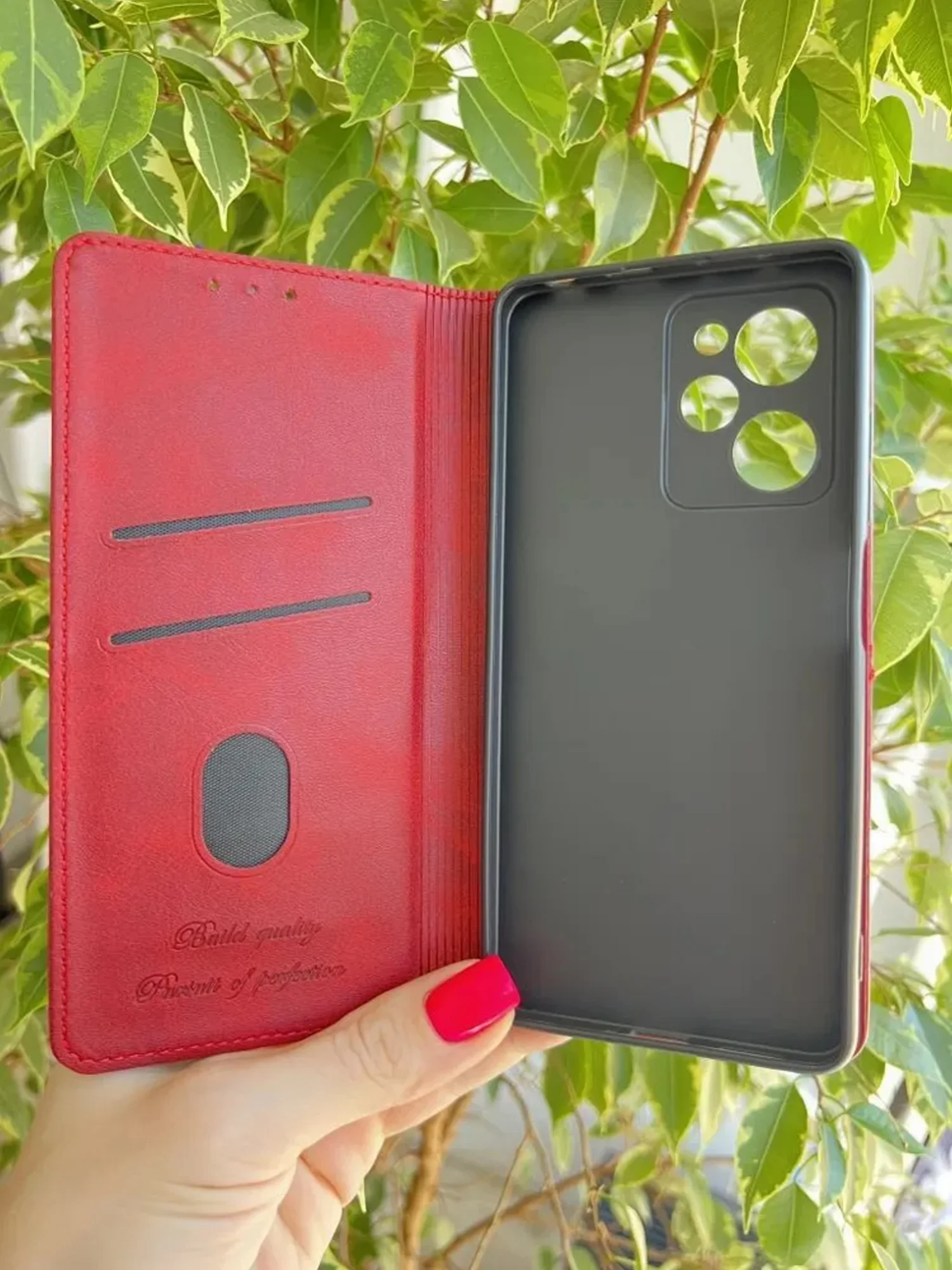 Красный чехол книжка elitcase для Xiaomi Poco X5 Pro / Поко Х5 Про