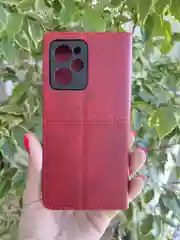 Красный чехол книжка elitcase для Xiaomi Poco X5 Pro / Поко Х5 Про