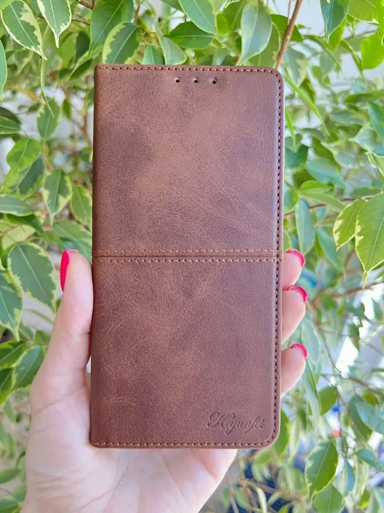 Тёмно-коричневый чехол книжка elitcase для Xiaomi Poco X5 Pro / Поко Х5 Про