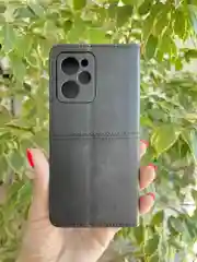 Черный чехол книжка elitcase для Xiaomi Poco X5 Pro / Поко Х5 Про