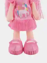 Мягкая игрушка Maxitoys "Кукла Лера с Розовыми Волосами в Платье", 35 см