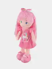 Мягкая игрушка Maxitoys "Кукла Лера с Розовыми Волосами в Платье", 35 см