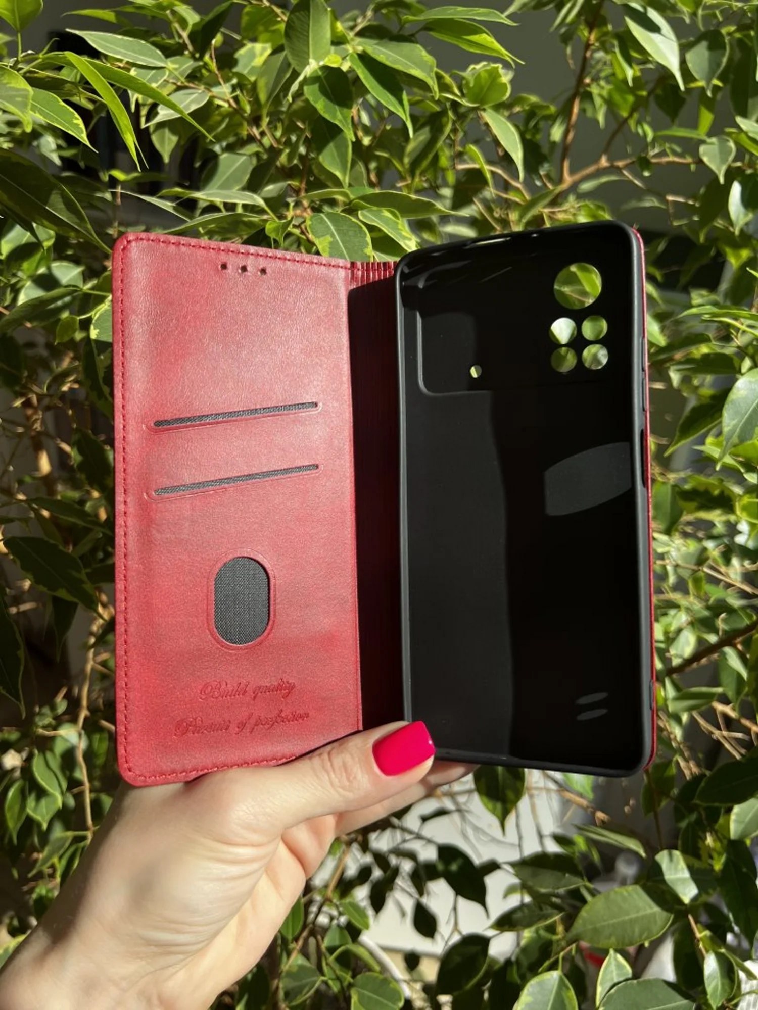 Красный чехол книжка elitcase для Xiaomi Poco X4 Pro 5G / Поко Х4 Про 5G
