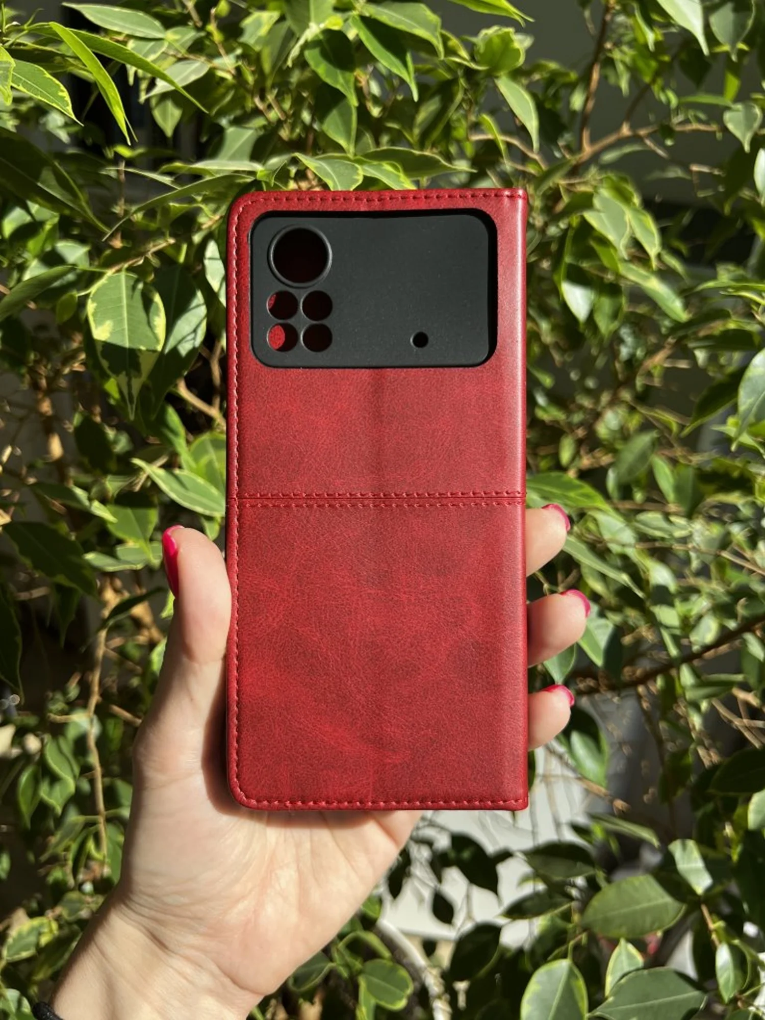 Красный чехол книжка elitcase для Xiaomi Poco X4 Pro 5G / Поко Х4 Про 5G