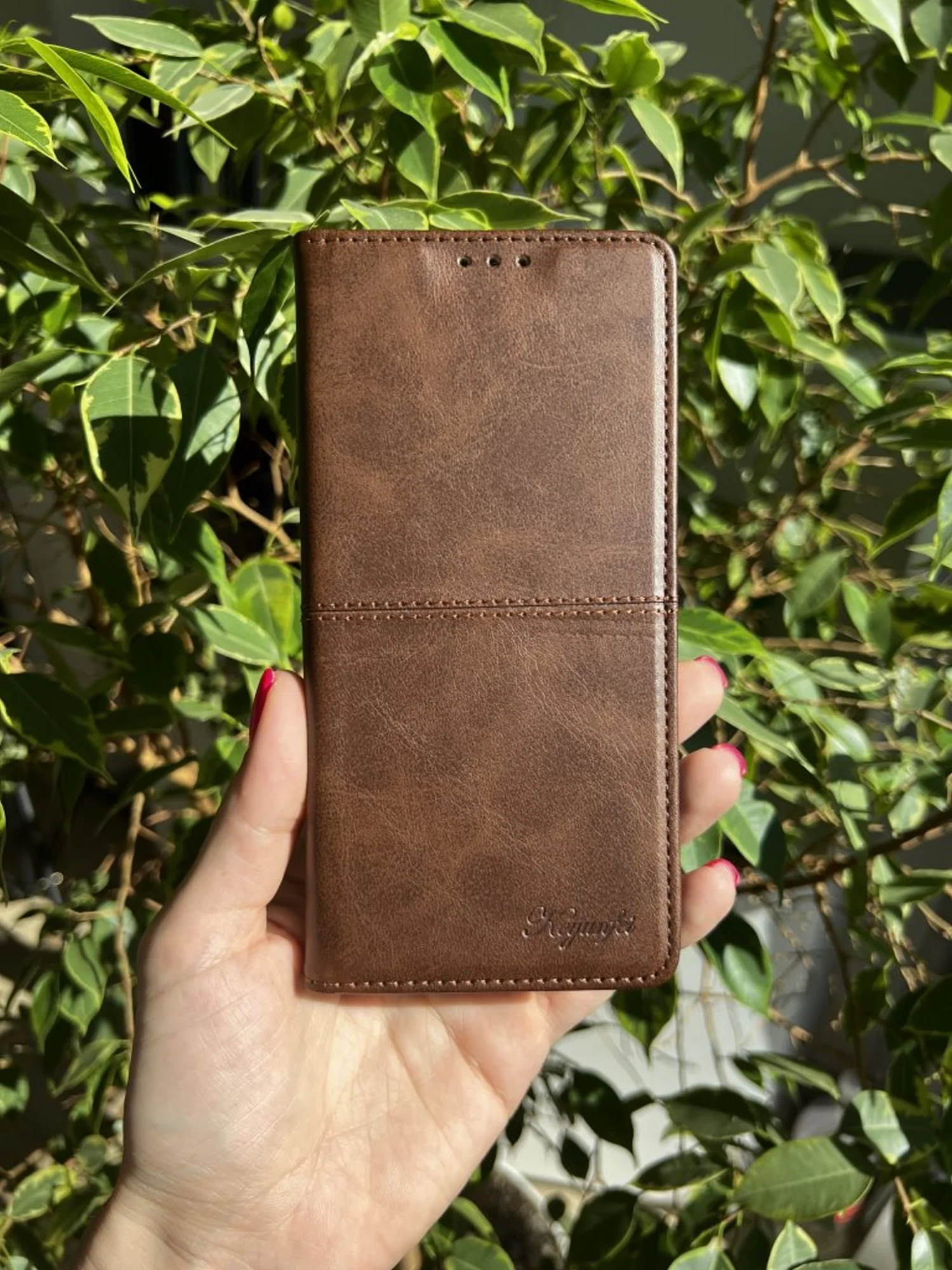 Тёмно-коричневый чехол книжка elitcase для Xiaomi Poco X4 Pro 5G / Поко Х4 Про 5G