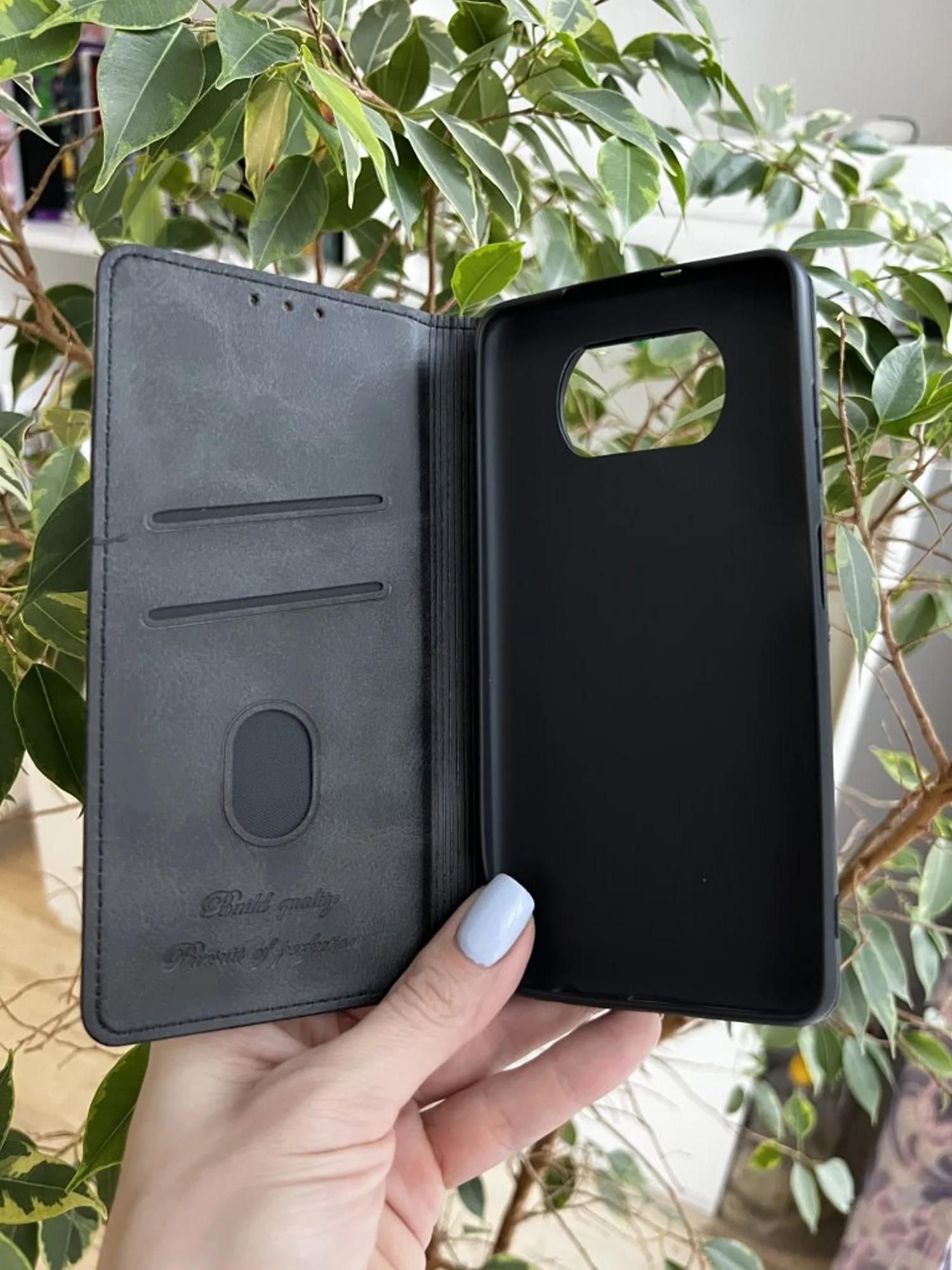 Черный чехол книжка elitcase для Xiaomi Poco X3 и X3 Pro / Поко Х3 и Х3 Про