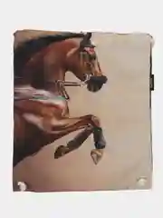 Коричневый сумка мешок для обуви "Смелая лошадь" 38x40 (bpa16153)