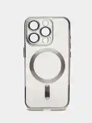 Серебряный чехол для iPhone 15Pro, цвет серебро