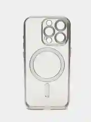 Серебряный чехол для iPhone 15Pro, цвет серебро