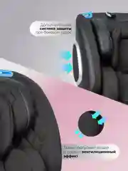 Черный автокресло детское ISOFIX Farfello YB102A группа 0+/1/2/3 (0-36 кг), экокожа