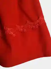 Красный осенне-зимний сарафан тёплый