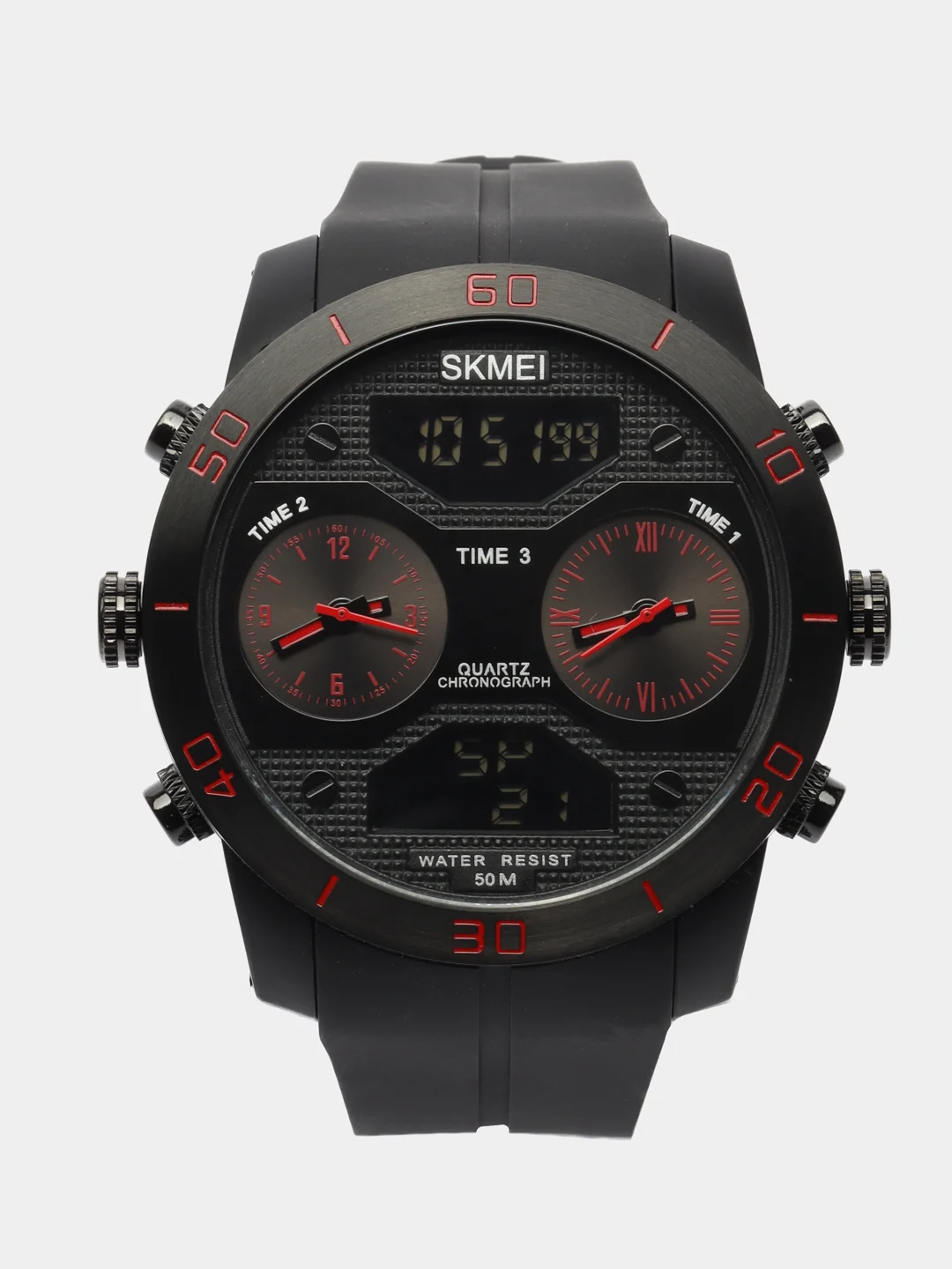 Красный часы наручные SKMEI 1355 кварцевые