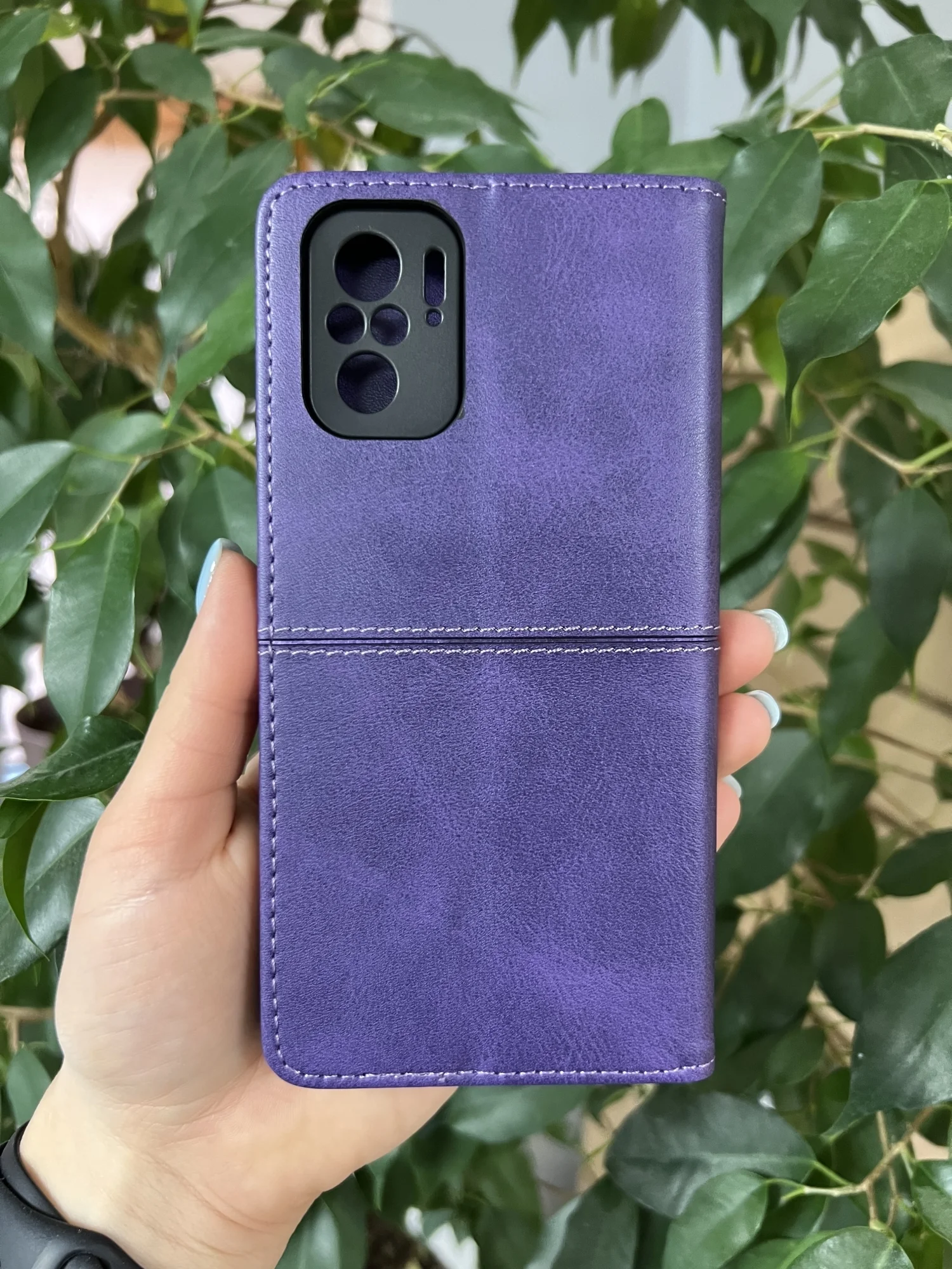 Фиолетовый чехол книжка elitcase для Xiaomi Poco M5s и Redmi Note 10 4G и Redmi Note 10S