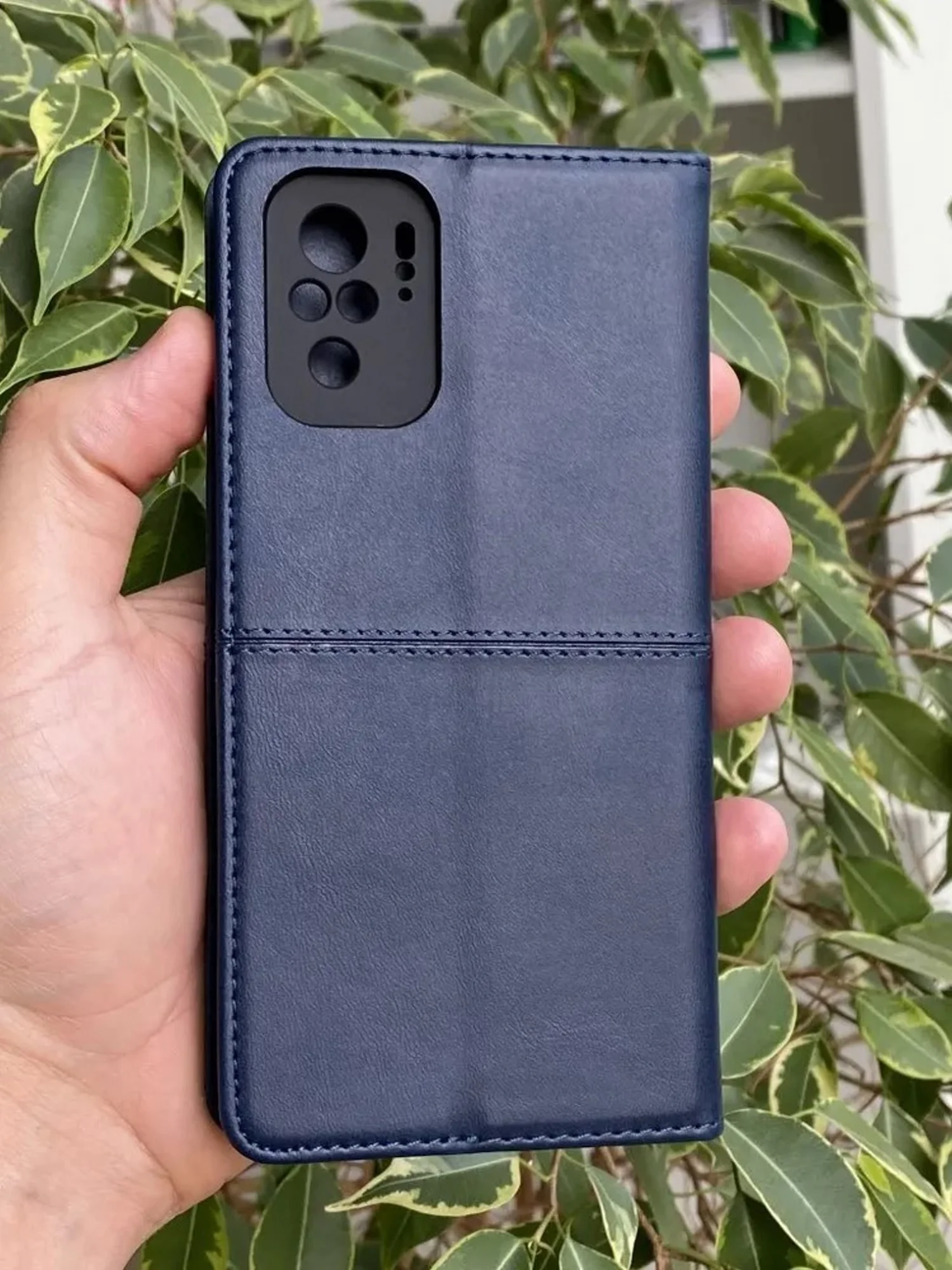 Синий чехол книжка elitcase для Xiaomi Poco M5s и Redmi Note 10 4G и Redmi Note 10S
